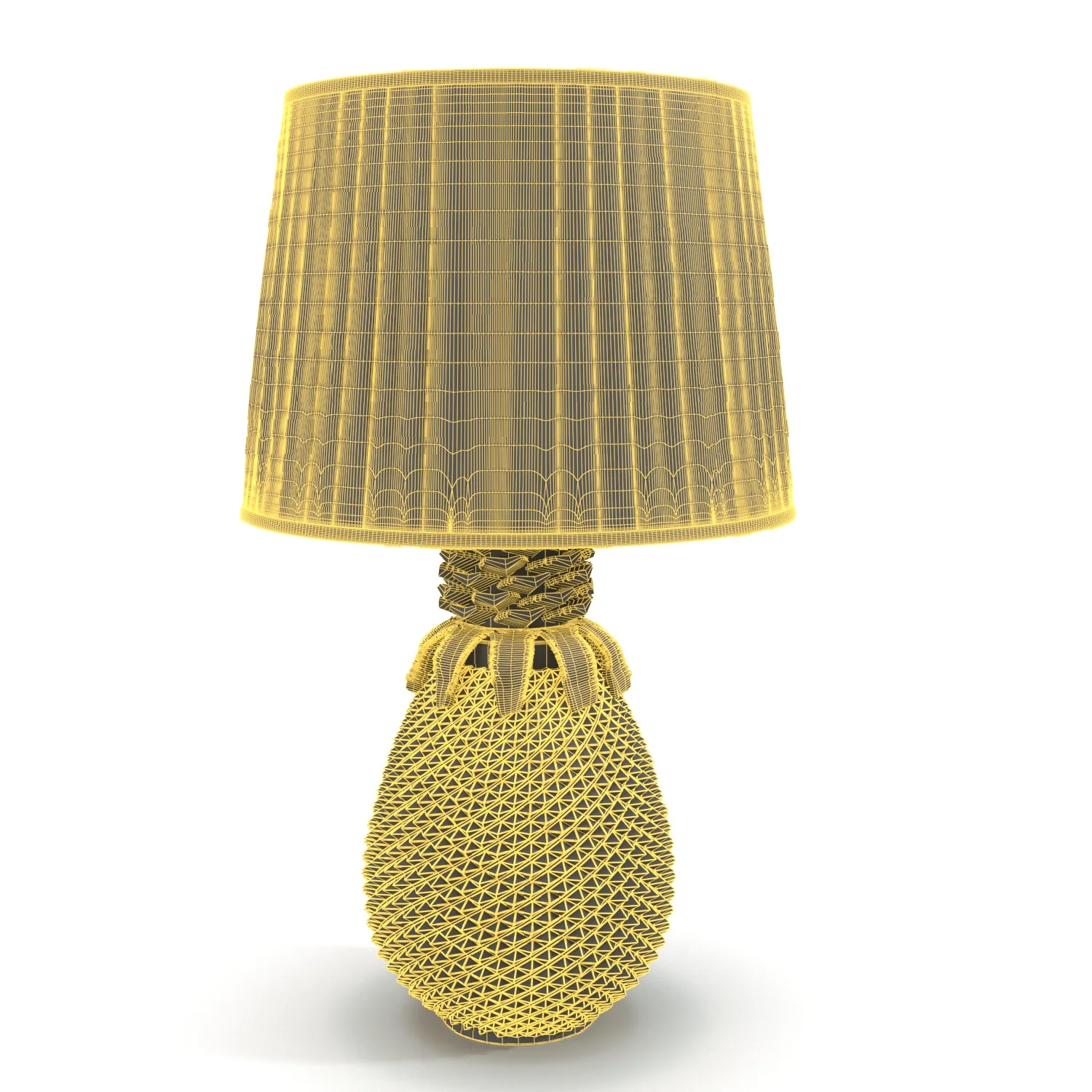 Pineapple Lamp and Silk Ikat Lampshade PBR 3D Model_07